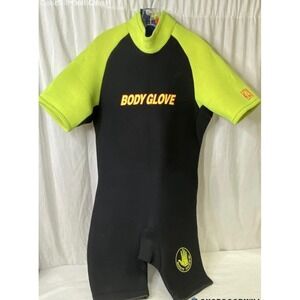 BODY GLOVE - MENS XLARGE SHORTY WETSUIT ONE PIECE STAIN ON LEFT SHOULDER SEE PIC